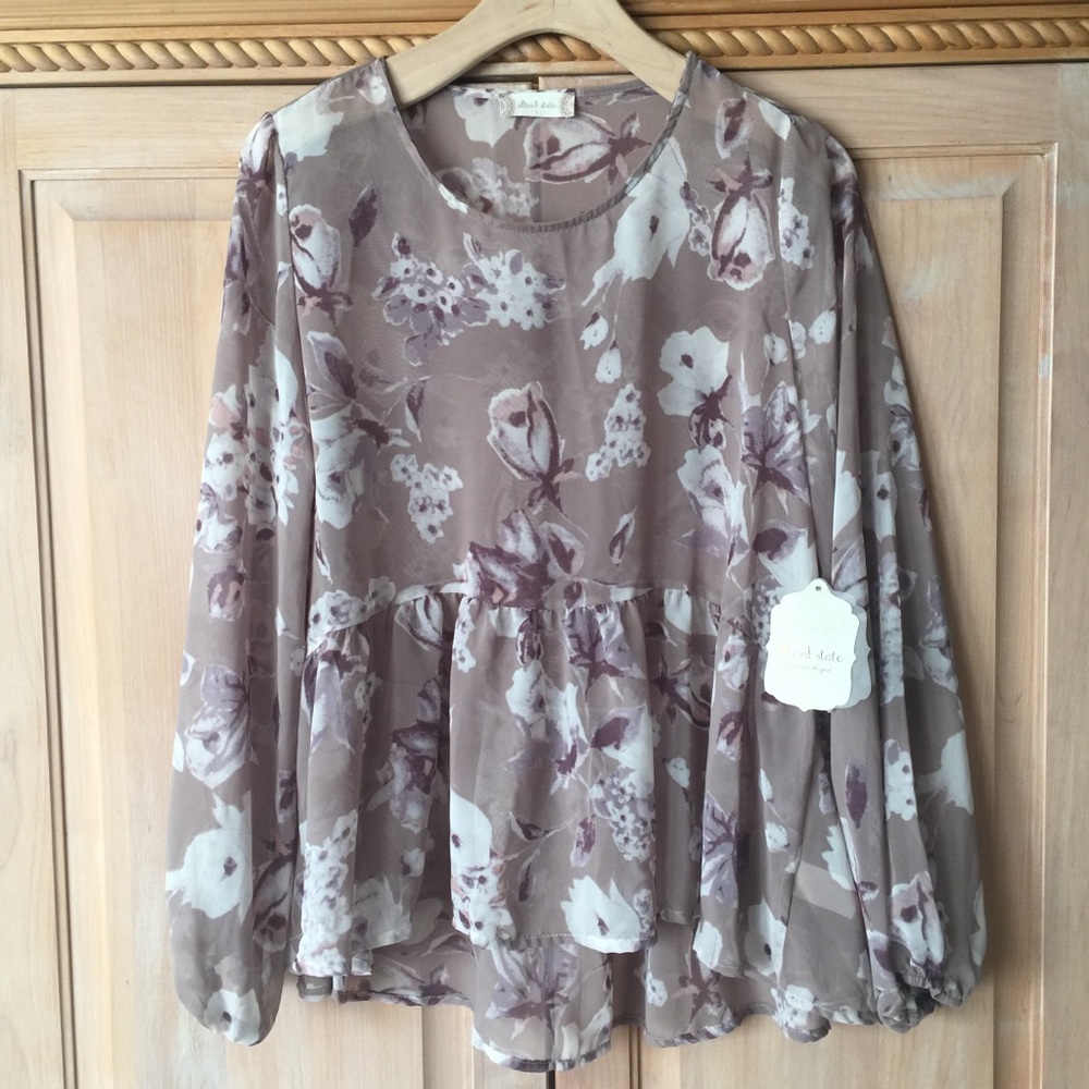 Altard State Floral blouse NWT
